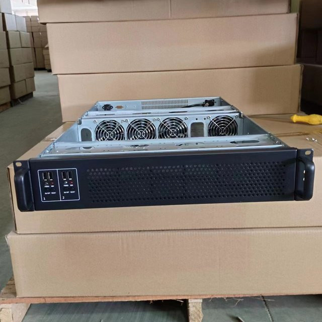 Industrielles 2U-Servergehäuse für Dual ATX und ITX Motherboards mit Dual PSU Unterstützung in Schwarz - Bild 1
