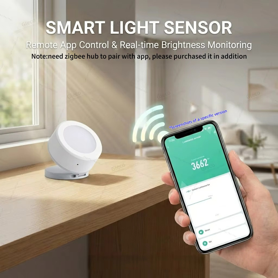 Tuya Zigbee Lichtsensor Luxmeter zur Helligkeitsmessung, kompatibel mit Smart Life und Tuya App, Farbe: Weiß - Bild 3