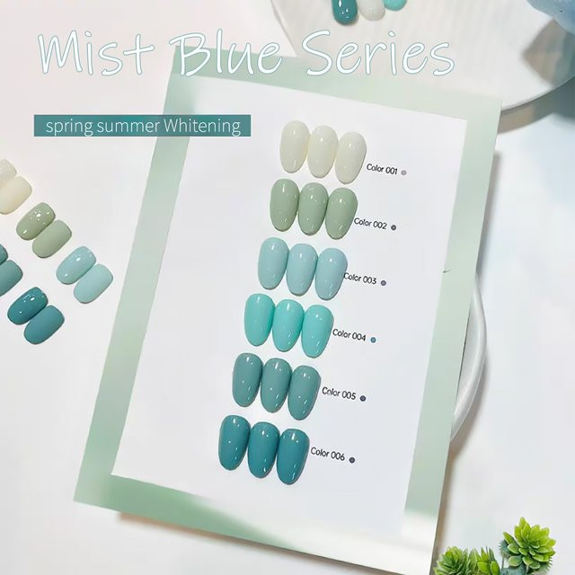 SHAKA Misty Blue Gel-Nagellack, Blau - Bild 1