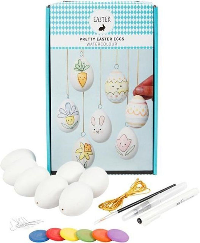 You do it Ostern Dekoration Set mit 21 weißen ovalen Eiern zum Aufhängen für Kinder - Bild 1