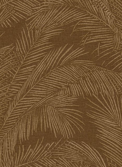 Arte International Tapete Maui in Braun mit floralem Botanik-Design aus Vinyl - Bild 1