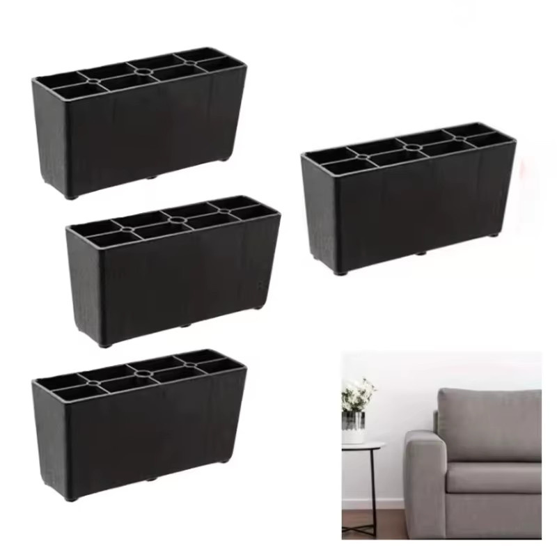 HACTIVOL 4er-Set Möbelbeine aus Kunststoff in Schwarz Matt für Sofa, Bett und TV-Ständer - Bild 4