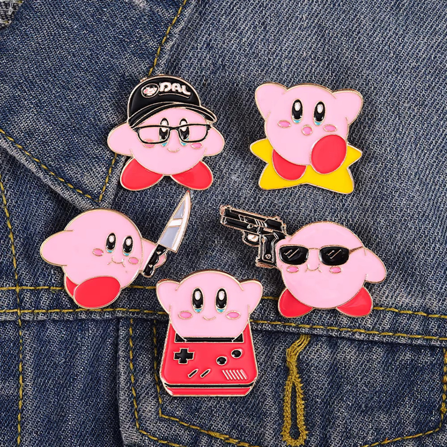 Bandai Kirby Pink Emaille-Pins, Charakter-Anstecknadeln, 4/5/9 Stück - Bild 3