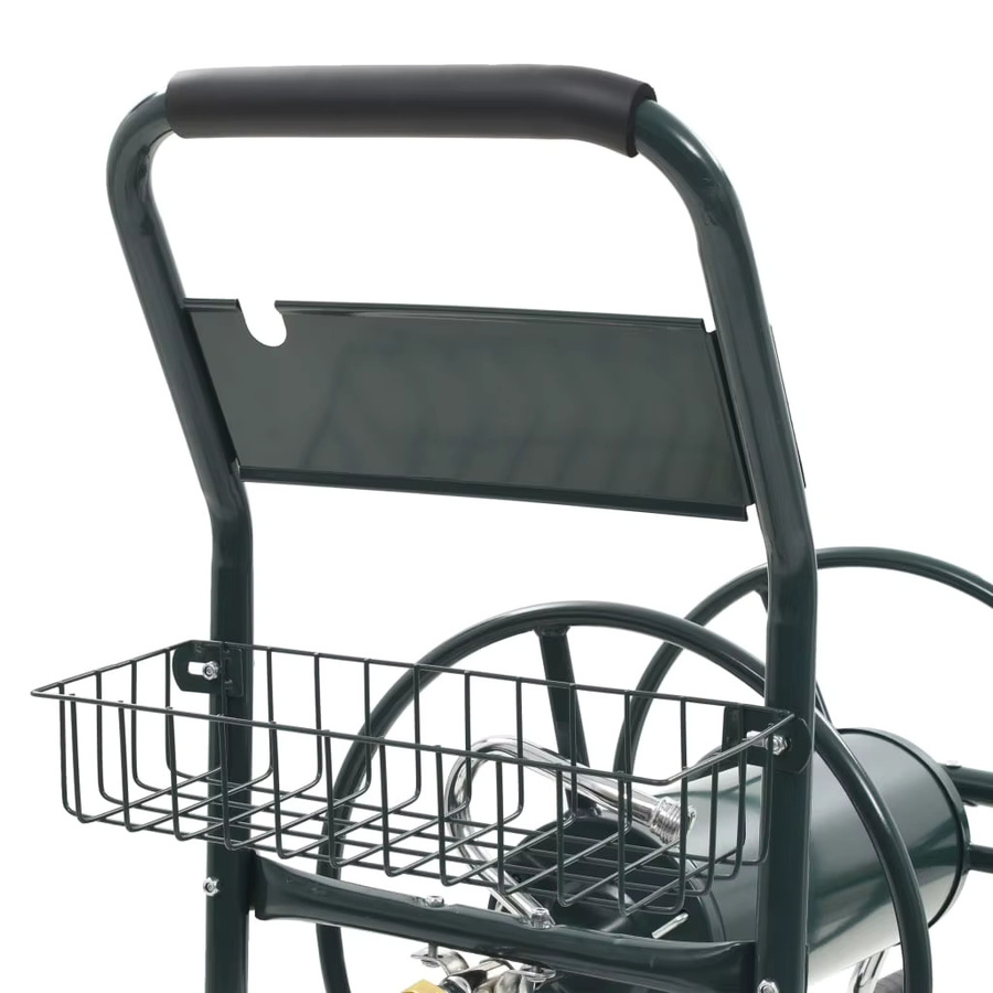 VIDAXL Schlauchwagen aus Stahl in Grün mit 75 m Gartenschlauch und 1/2-Zoll-Anschluss - Bild 3