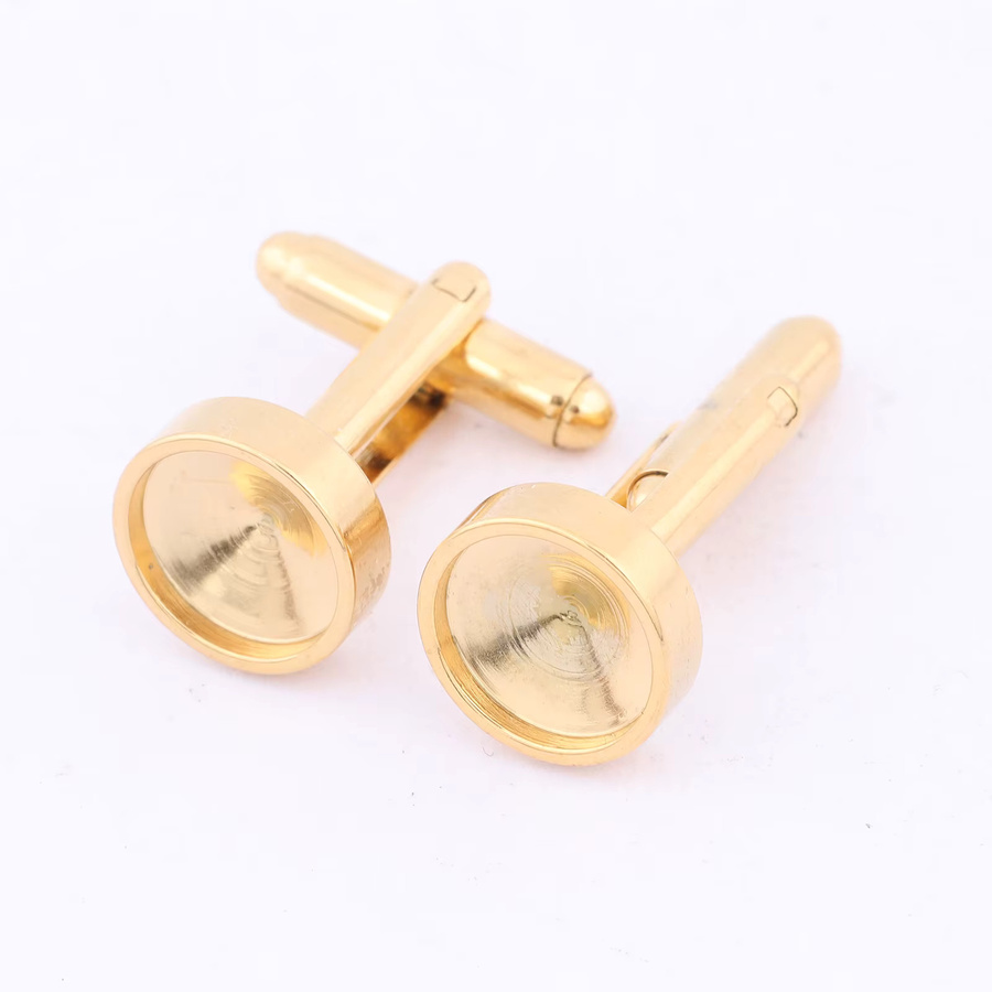 Manschettenknöpfe Edelstahl, 10mm, Unisex - Bild 1