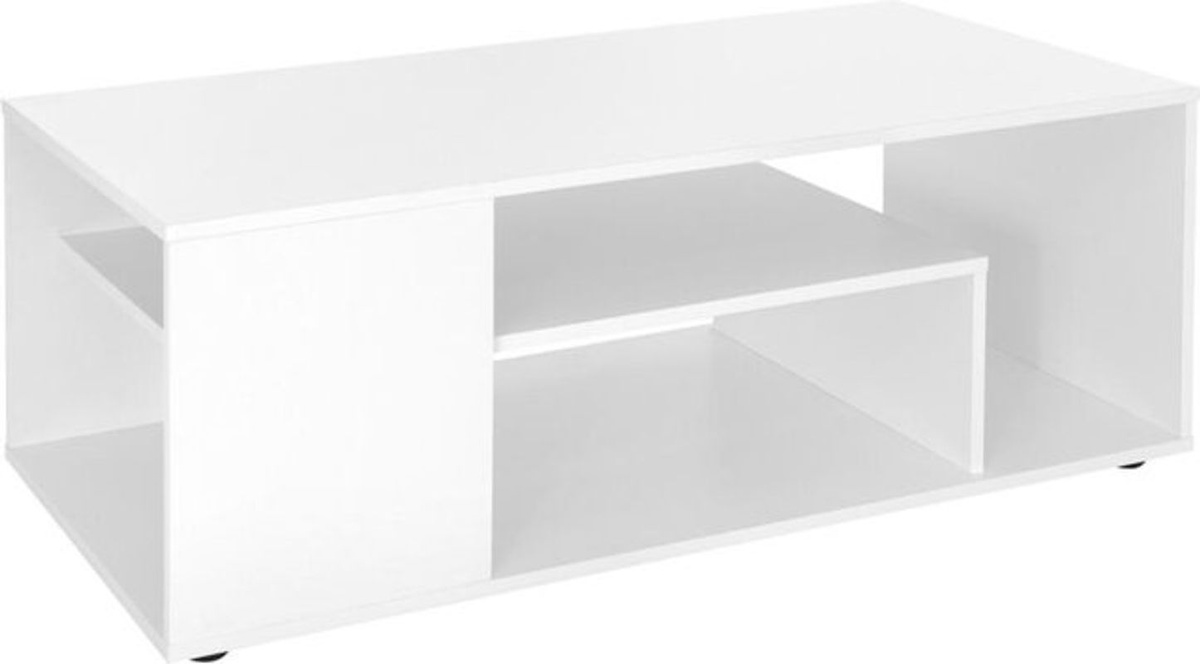 ML-Design Couchtisch aus Holz in Weiß mit 4 Abstellflächen, B/T/H: 110 x 50 x 41 cm - Bild 2
