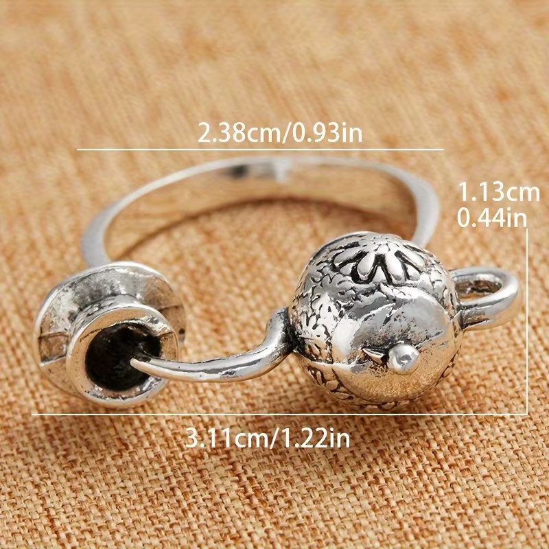 Nonoyesya Ring, Vintage, Silber, Ohne Stein - Bild 4