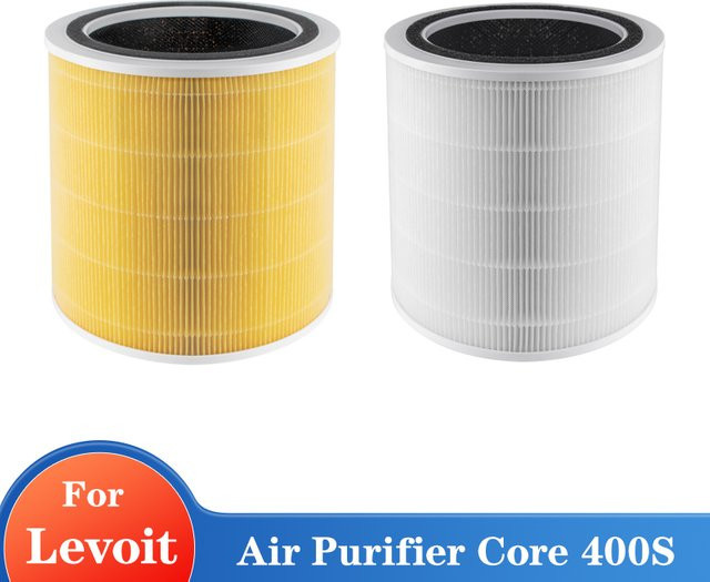 Levoit Ersatzfilter Set für Core 400S und Core 400 Luftreiniger mit PM2.5 HEPA-Filter und Aktivkohlefilter in Gelb - Bild 1