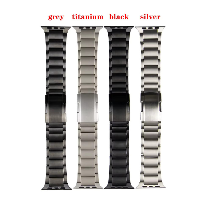 CAOWTAN Uhrenarmband Titanmetall, Silber, Herren - Bild 4