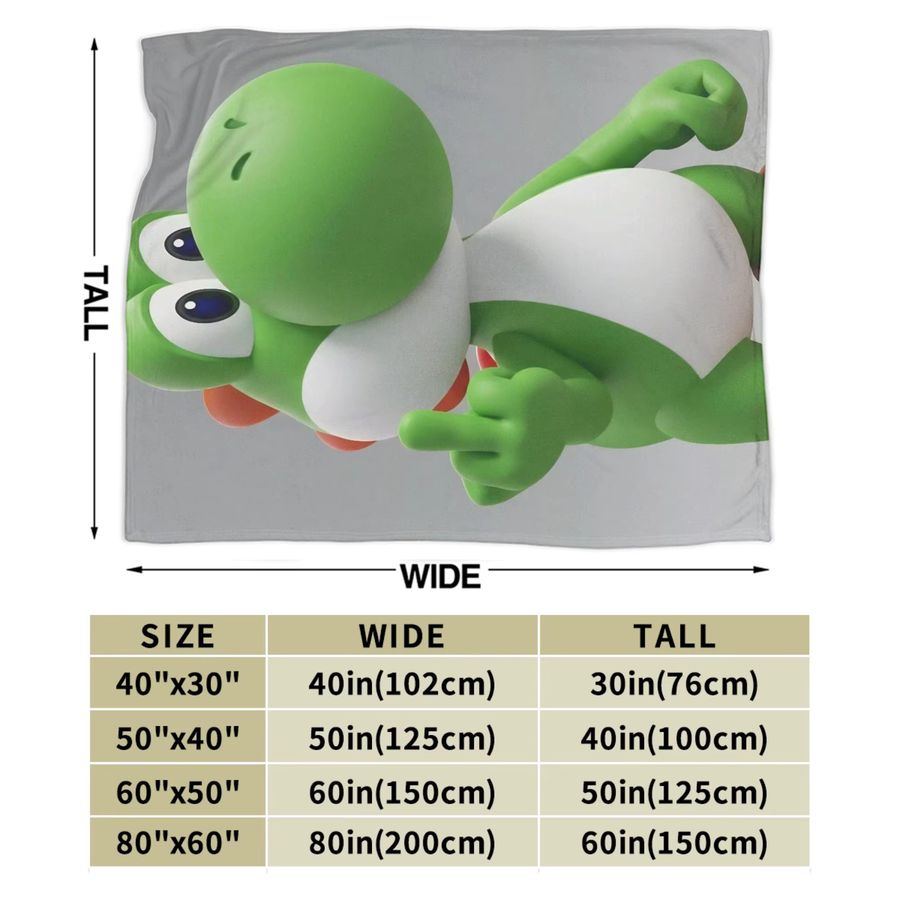 Potdemiel Super Mario Yoshi Flanellndecke für Kinder, weiche Kuscheldecke für Sofa und Bett - Bild 3