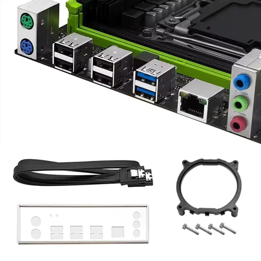 SOYO X99 Motherboard Set mit LGA2011-3 CPU E5 2650 V4, 16 GB DDR4 2133 MHz Speicher, NVME M.2 und SATA3.0, Schwarz - Bild 4