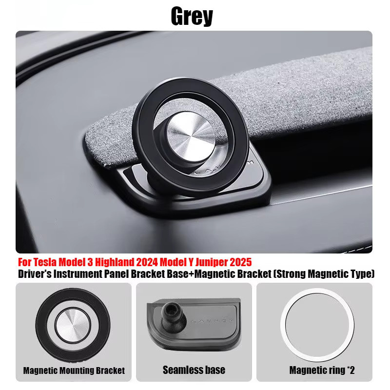 WayModGarge MagSafe Magnetische Telefonhalterung für Tesla Model Y Juniper und Model 3 2025 2026 in Schwarz - Bild 5
