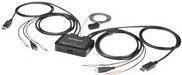 StarTech.com SV211DPUA4K USB DisplayPort KVM Switch mit 3,5-mm-Audio, DisplayPort 1.2 und USB-C, Schwarz - Bild 1