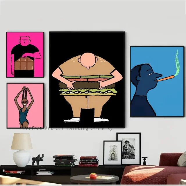 Jean Jullien Kunstposter im Portraitformat aus Papier, Mehrfarbig - Bild 1