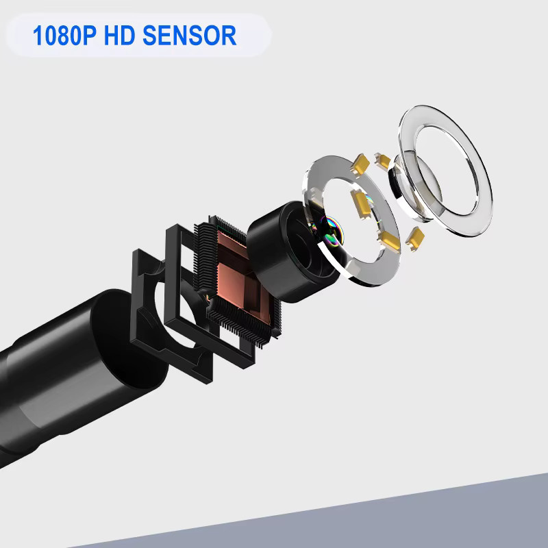 BUMBORN 3-in-1 Industrie-Endoskop mit direkter Telefonverbindung für iOS, Android und USB-C, Inspektionskamera in Schwarz - Bild 2