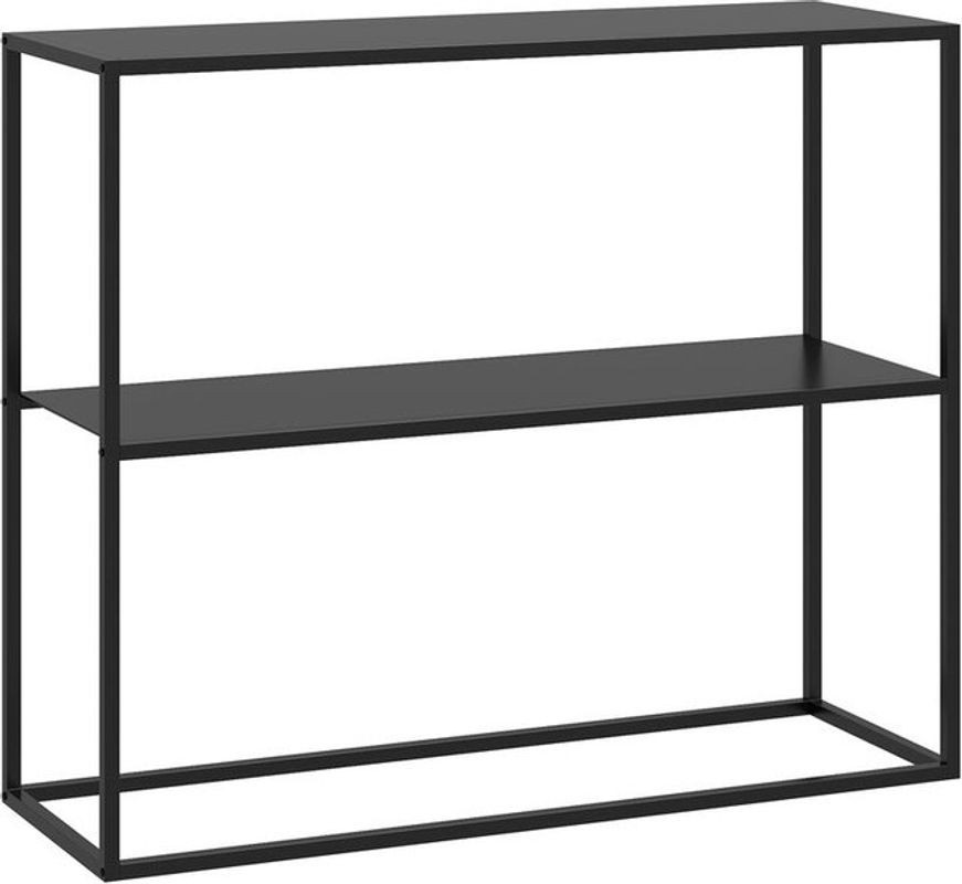 HOMCOM Konsolentisch im Industrial Design mit 2 Ablagen aus Stahl, Schwarz, B/T/H: 90 x 30 x 75 cm - Bild 1