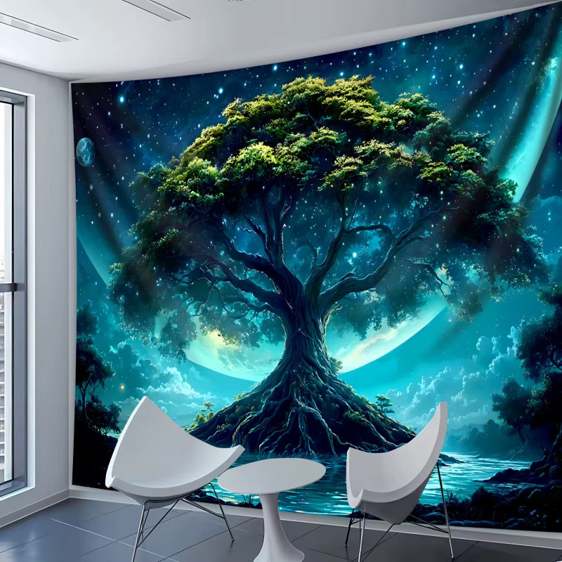 VIKAMA Wandteppich Traumbaum des Lebens, abstrakte Wanddekoration in Multicolour, B/H: 60 x 40 cm - Bild 2