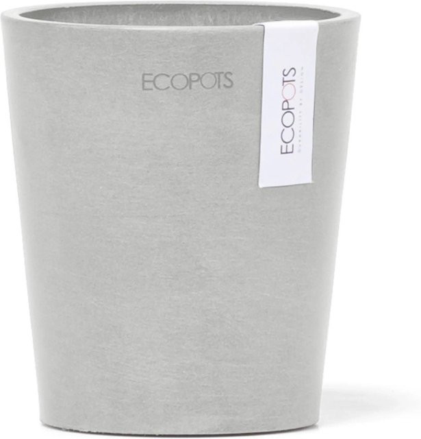 Ecopots Pflanztopf Morinda Weißgrau B: 11 cm, H: 12,4 cm - Bild 1