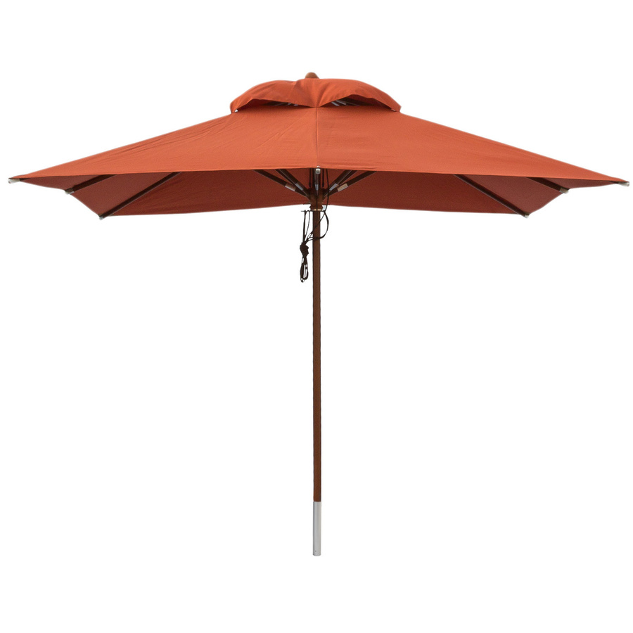 anndora Sonnenschirm eckig in Terracotta mit Winddach und UV-Schutz, B/T: 300 x 300 cm - Bild 1