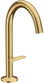 Hansgrohe Axor One Waschtisch-Einhebelmischer in Gold mit Push-Open-Abfluss - Bild 1