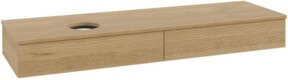 V&B Waschtischunterschrank Antao mit Frontstruktur und Beleuchtung in Honey Oak, B: 160 cm, T: 50 cm - Bild 1