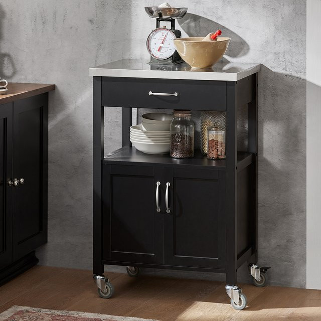 SoBuy FKW22 Servierwagen aus Holz als schmaler Rollwagen für Küche, Büro und Wohnzimmer - Bild 1