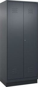 C+P Spind Classic PLUS Schwarz-Weiß-Spind mit Sockel, 2 Abteile, Anthrazitgrau, H x B x T: 195 x 80 x 50 cm - Bild 1