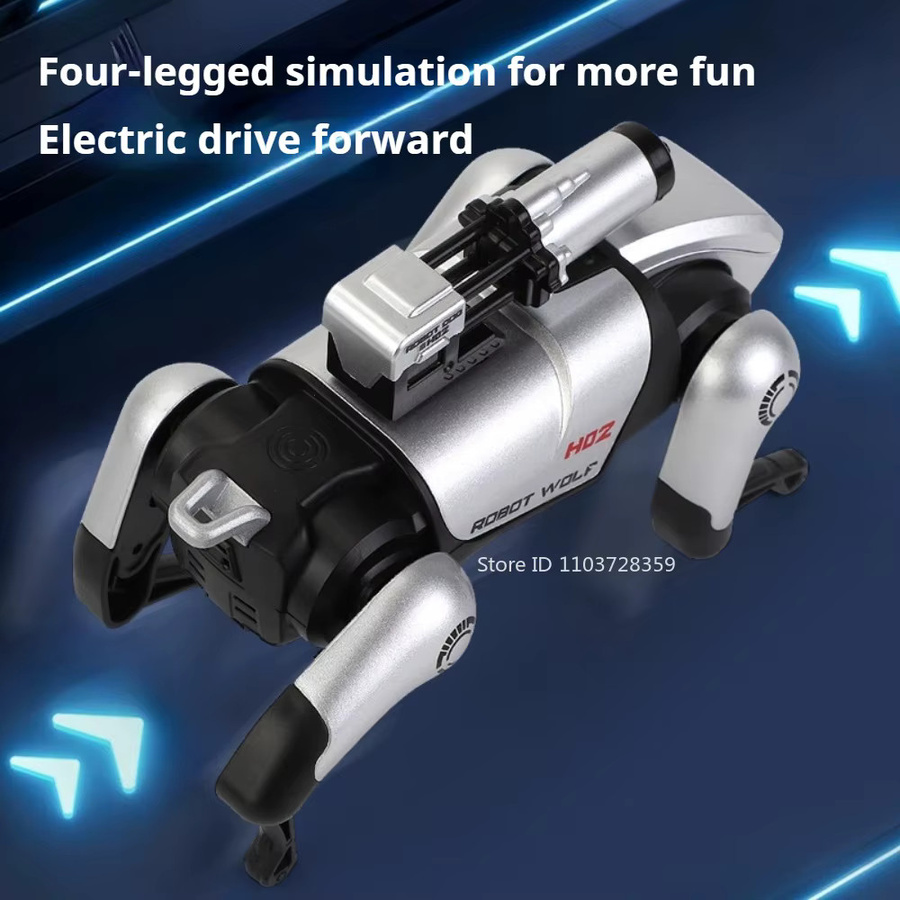 MAKEDA Roboter Wolf, Spielzeug Modell, Metall, mit Licht und Sound - Bild 4