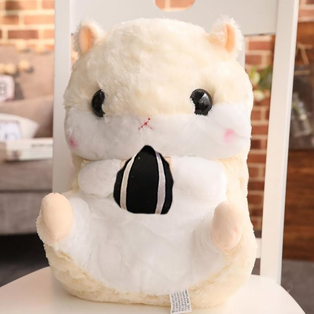 Yiran Health & Beauty Hamster Plüschtier, 3 in 1 Handwärmer mit Decke, Kissen - Bild 1