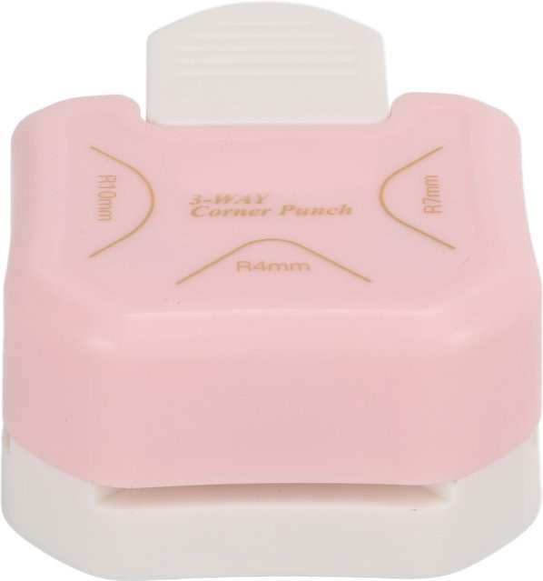 KWTRIO 3 in 1 Eckenrunder und Locher in Pink - Bild 1
