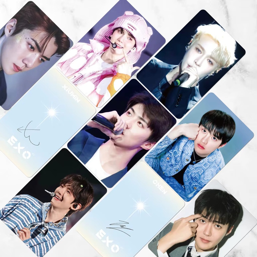 EXO Kpop Boy Band Lomo-Karten Set mit 55 doppelseitig bedruckten Fotokarten und Postkarten in Multicolour - Bild 5