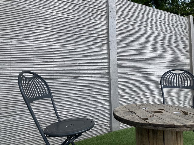 Betonzaun Bamboostone grau doppelseitig B/H: 200 x 200 cm - Bild 1