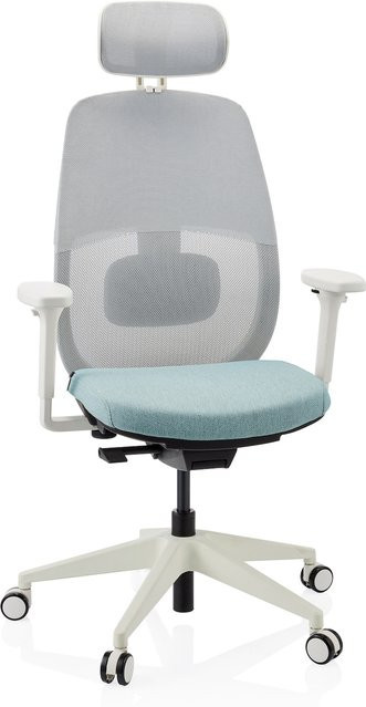 hjh OFFICE Profi Bürostuhl Skandis Pro mit Armlehnen aus Stoff und Netzstoff, höhenverstellbar und modern - Bild 1