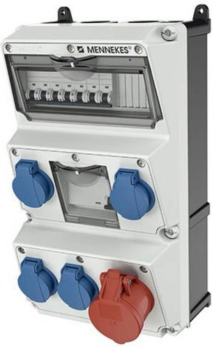 Mennekes CEE Stromverteiler Kombination IP44 Weiß 930019 - Bild 1