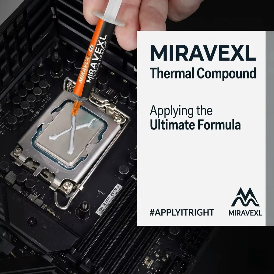 MIRAVEXL Hochleistungs-Wärmeleitpaste in Grau für CPU, GPU, PC und Xbox, 8g - Bild 2