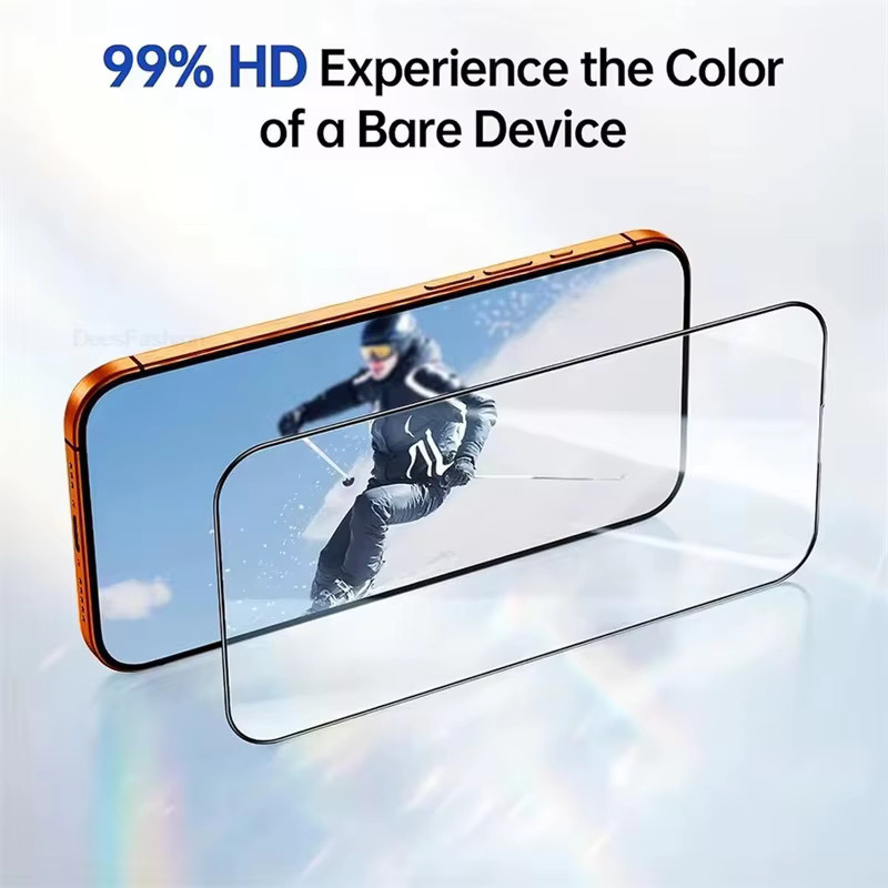 Displayschutzfolie aus gehärtetem Glas für Samsung Galaxy S25 Ultra, S24 FE, S23 Plus, S22, S21, A72, A56, A55, A54, A36, A35, A17, A16, A15, A07, A06 (Transparent) - Bild 4