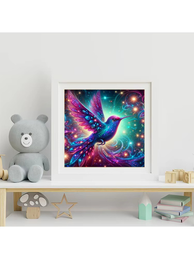EverShine Diamant-Mosaik Vogelbild DIY Strass-Stickerei als Vollquadrat-Diamantmalerei in Multicolour, B/H: 20 x 20 cm - Bild 3