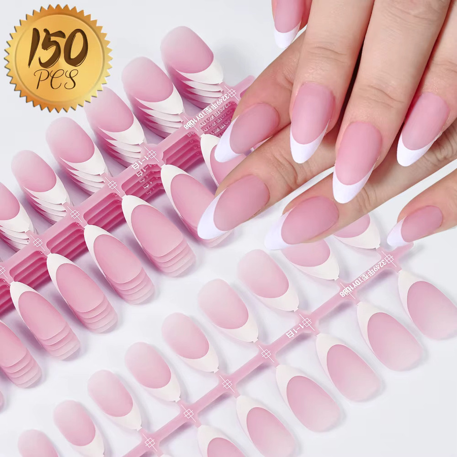 HotPress Nagel Tipps, Mandel, Nude Rosa, Matt, 150 Stück - Bild 2