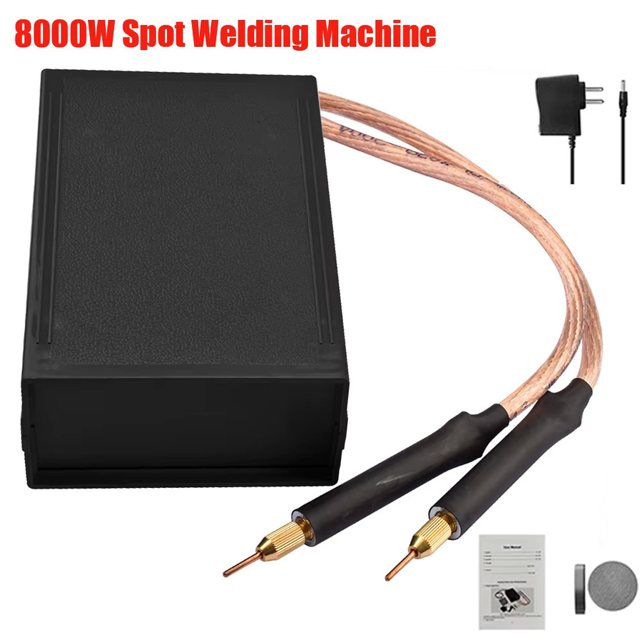 GECOFEER Handgeführte Hochleistungs-Mini-Punktschweißmaschine 8000W in Schwarz, Einstellbar 0-1200A für 18650 Batterien - Bild 5
