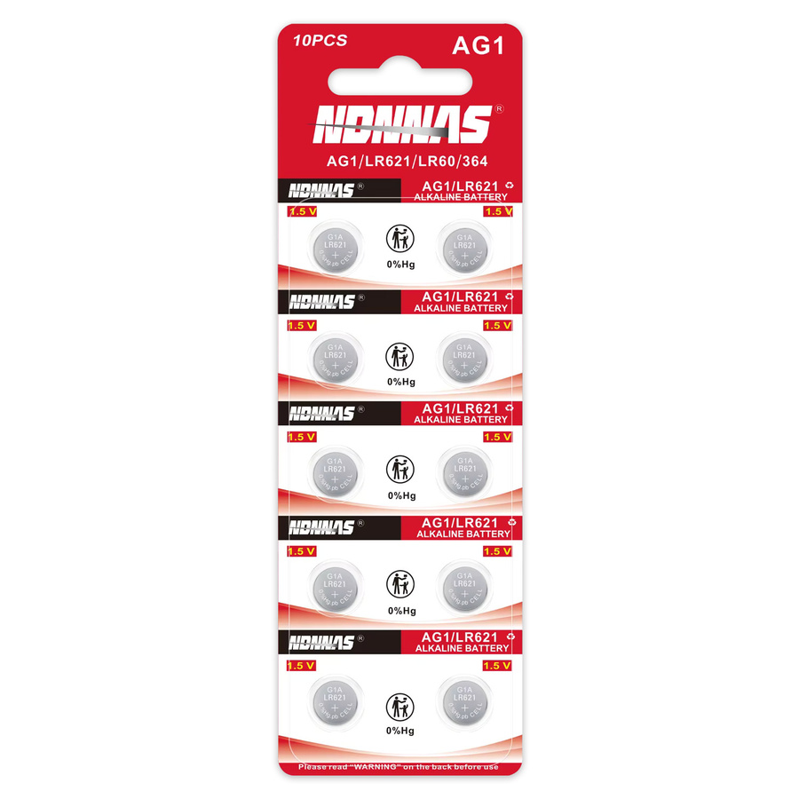 NDNNAS Alkaline Knopfzellen AG1 LR621 364 SR621SW 1,55 V in Silber für Uhren, Spielzeug und Fernbedienungen - Bild 2