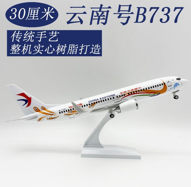 ZOCO B737 China Eastern Airways Yunnan Peacock, Flugzeugmodell, Harz, 30cm - Bild 1