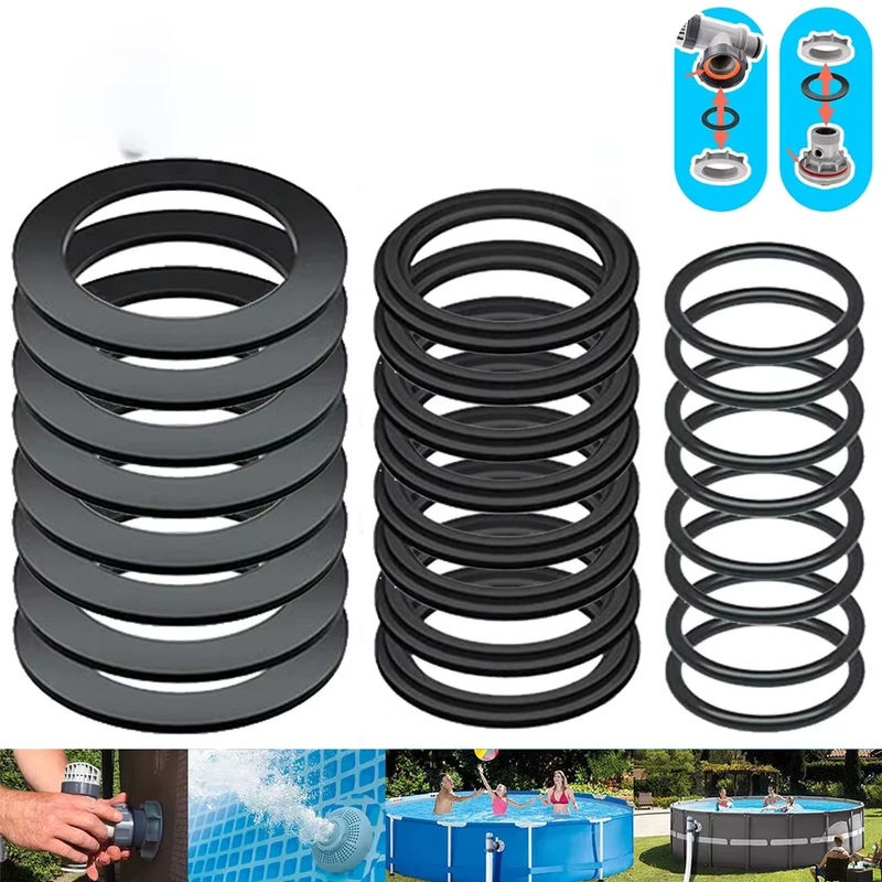 Intex O-Ring Dichtung Ersatzset aus Gummi in Schwarz für Poolzubehör - Bild 5