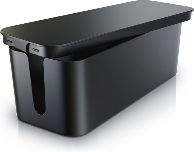 Bearware Kabelbox in Schwarz mit Gummifüßen für dein Kabelmanagement und als Ladebox - Bild 1