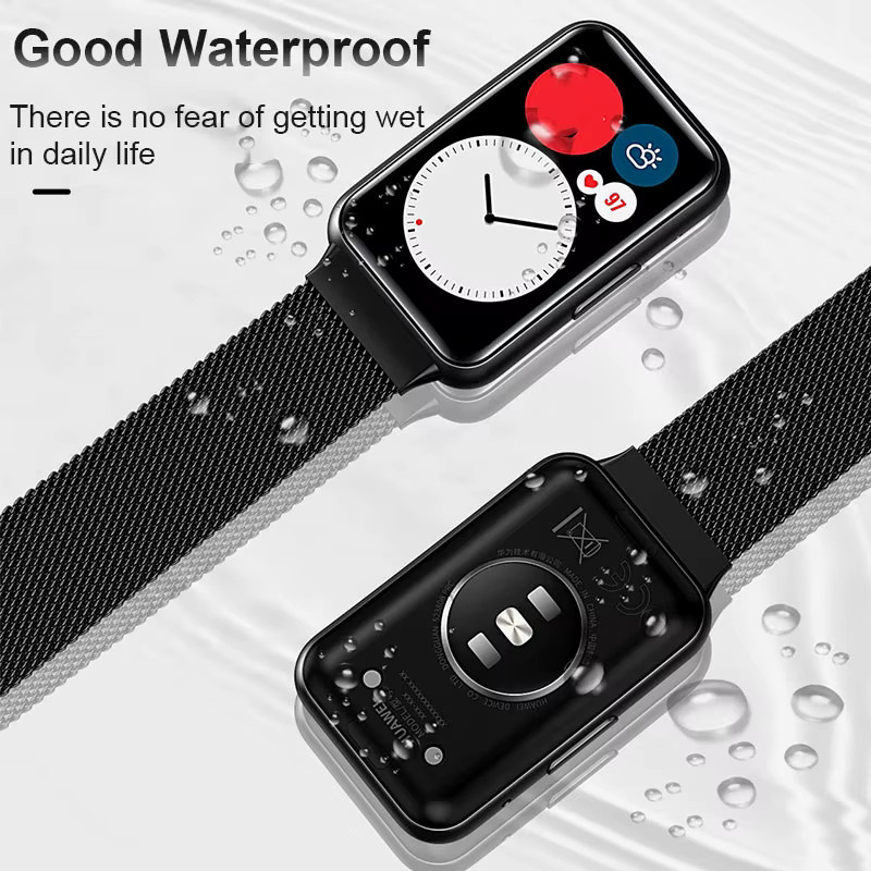 Uhrenarmband Edelstahl, Milanese-Magnetschlaufe, Huawei Watch Fit/Fit 2, Unisex - Bild 3