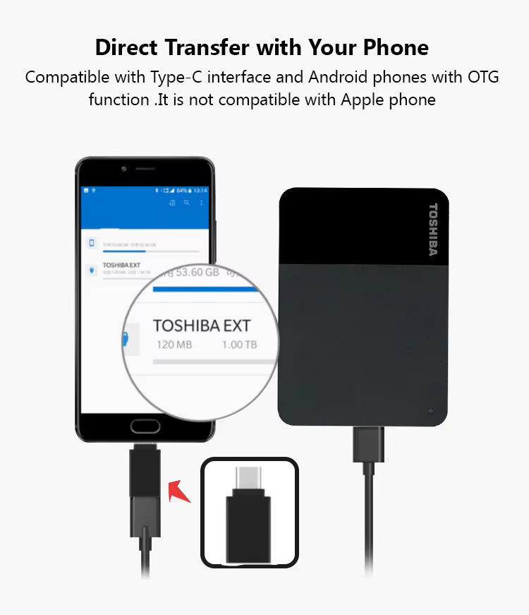 Toshiba Canvio Ready Externe Festplatte 2,5 Zoll USB 3.0 HDD Schwarz - Bild 5