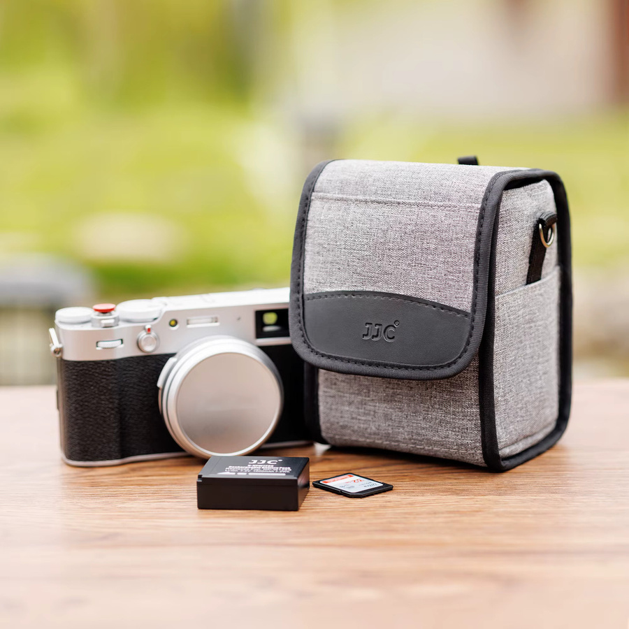JJC Kameratasche für spiegellose Kameras Sony A6700 A6600 A6500 A6400 A6300 A6100 A6000 ZV1F ZV-1 ZV-E10 sowie Ricoh GR3 HDF GR IIIx GRIII in Schwarz und Grau - Bild 6