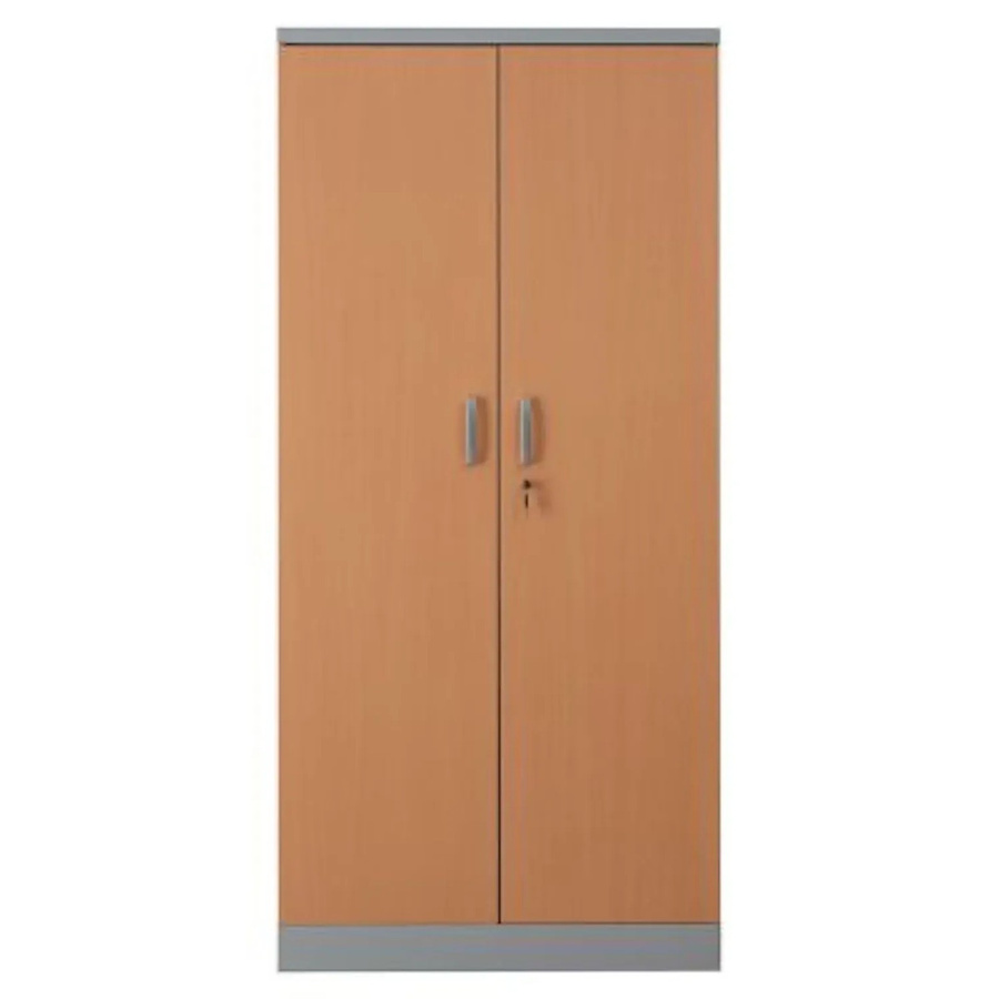 PROREGAL Aktenschrank Beetle mit 4 Fachböden in Grau und Buche, H x B x T: 195 x 92 x 42 cm - Bild 2