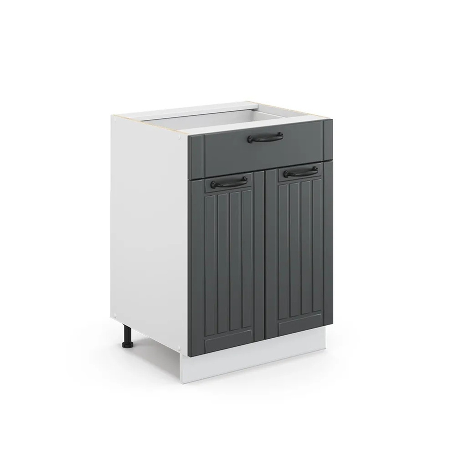 Vicco Küchenunterschrank FAME Line Landhaus in Anthrazit und Weiß, Breite: 60 cm - Bild 3
