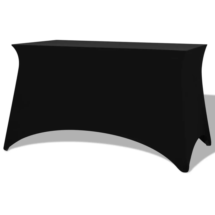 2er Set DELUKE Stretch-Tischhusse für Stehtische aus Polyester, Schwarz, B/T/H: 243 x 76 x 74 cm - Bild 2
