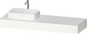Duravit Konsole Qatego in Weiß matt mit einem Ausschnitt und Becken links, B/T/H: 160 x 55 x 17 cm - Bild 1